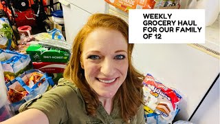 FAMILY OF 12 GROCERY HAUL [upl. by Bartlet]