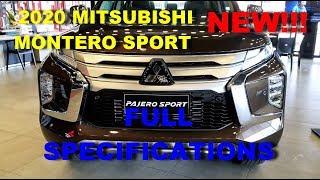 2020 Mitsubishi Montero Sport Full Specifications [upl. by Javler201]