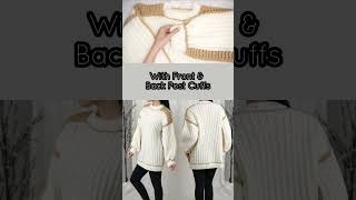 How to Crochet an Oversized Sweater In 7 easy Steps crochet knitpattern diycrochet [upl. by Angela]