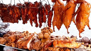 Incredible Foods  Cambodian Street Food For Dinner Roast Duck Braise Pork Look So Yummy [upl. by Eadahc]