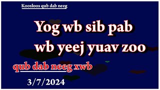 Yog wb sib pab wb yeej yuav zooqub dab neeg 362024 [upl. by Llemej]