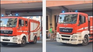 VIGILI DEL FUOCO CATANIA uscita ABP MAN  APS MAN in sirena per incendio vigilidelfuoco catania [upl. by Basso]