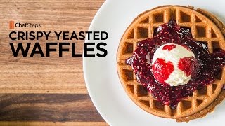 Crispy Yeasted Waffles Recipe [upl. by Tuesday]