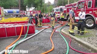 Perth Amboy tanker task forcemass water flow drill 53115 part 2 firetruck tanker [upl. by Tarrah]