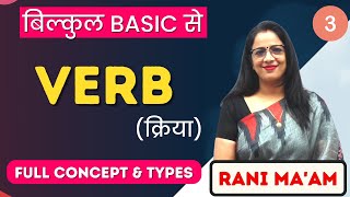 Verb  English Grammar for beginners  Part  3  Definition Forms Types  Rani Maam [upl. by Piderit48]