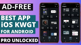 Best Free iOS Kwgt Widget App for Android [upl. by Boigie800]