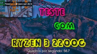 RYZEN 3 2200G  GTX 960 4GB teste GTA V GRÁFICOS NO ALTO 1366X768 [upl. by Navis]