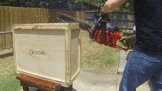 Chainsaw Unboxing of a 5000 Origin PC [upl. by Suravat]