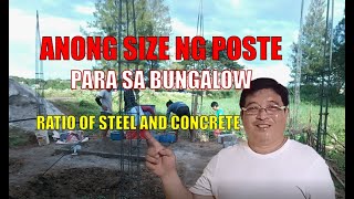 DETALYE NG POSTE PARA SA BUNGALOW O ISANG PALAPAG NG BAHAY [upl. by Barabbas152]