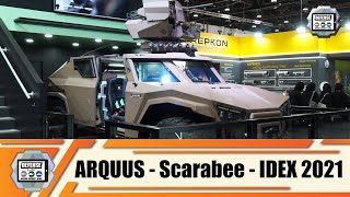 IDEX 2021 ARQUUS from France launches its Scarabee light reconnaissance armored for worldwide market [upl. by Erdnua688]