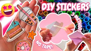 3 DIY STICKER METHODS YOU HAVENT SEEN BEFORE 👀🤯 Original amp Unique Ideas NO STICKER PAPER [upl. by Teevens]