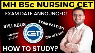 MH BSC Nursing CET  BSC Nursing Admission 2024  Syllabus amp Exam Pattern mhbscnursingcet [upl. by Judye]