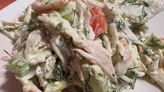 Seafood salad recipe  crabmeat salad  healthy lifestyle [upl. by Siradal]