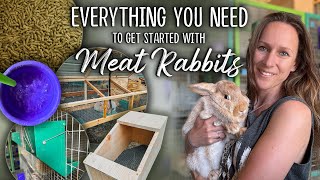 Meat Rabbits  A Beginners Guide  SETUP amp SUPPLIES you need to get started [upl. by Annasus774]