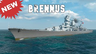 World of WarShips Brennus  Tier X French Premium SuperHeavy Cruiser 1956 [upl. by Bunch]