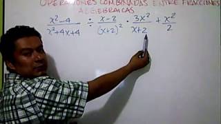 Operaciones combinadas de fracciones algebraicas [upl. by Ahsenor475]