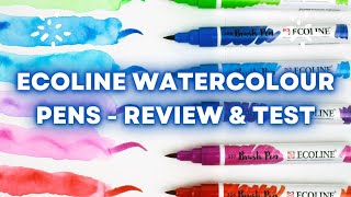 Ecoline Brush Pens  Review amp Demo [upl. by Aicnom790]