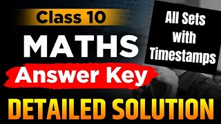 Class 10 Maths Answer Key 2024  Maths Paper Solution Class 10  Detailed Analysis  All Sets [upl. by Meesan316]