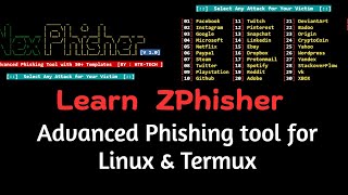 ZPhisher Phishing Tutorial on Termux  How To Install amp Run ZPhisher on Termux [upl. by Aynat893]