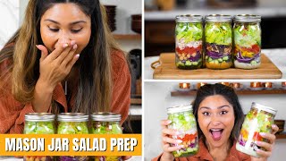 These 3 EASY Mason Jar Salads Helped Me Lose 135 Pounds Keto amp Low Carb Meal Prep [upl. by Westphal]