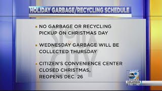 Holiday GarbageRecycling Schedule [upl. by Anwahs]