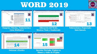 Curso de Word 2019 Videos 11 al 15 [upl. by Montagu285]