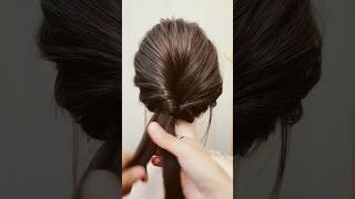 New hair bun style for girls 😋 bun hairstyle tutorial girlshairstyle viralvideo shorts [upl. by Nosloc]