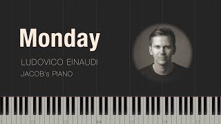 Monday  Ludovico Einaudi \\ Synthesia Piano Tutorial [upl. by Natiha389]