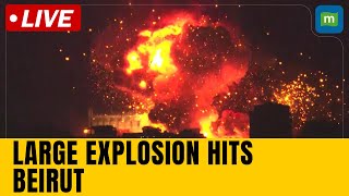 Large Explosions rocked the southern suburbs of Beirut  Israel Vs Hezbollah [upl. by Arraeic968]