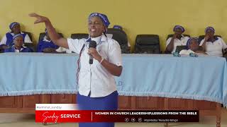 WOMEN IN CHURCH LEADERSHIPLEASONS FORM THE BIBLE  SUNDAY SERVICE  REV LYDIA KAHIGA [upl. by Anitsenre]