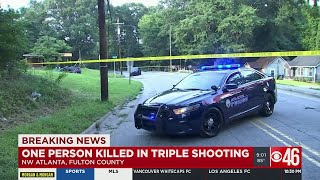 1 dead after triple shooting in Atlantas Adamsville neighborhood [upl. by Nuris]