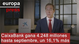 CaixaBank gana 4248 millones hasta septiembre un 161 más [upl. by Witte898]