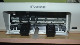 How to refill Ink Canon Colour Cartridge Pixma printers [upl. by Keenan575]