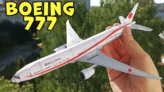 Boeing 777 Papercraft Instructions  Paper model Boeing  How to make a papercraft Boeing 777 [upl. by Landers]