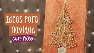 Árbol de navidad Decoraciones navideñas con hilo ✎ Craftingeek [upl. by Cosma707]