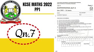 KCSE MATHS PP1 2022  Qn7  Time [upl. by Ssor]