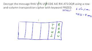 Decrypt using a keyword based transposition cipher [upl. by Irej]