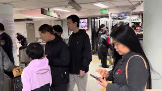 Busy subway station China’s national day holiday [upl. by Frohman]