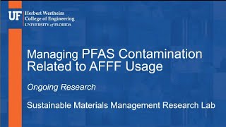 UFs SMMRL Webinar Research on PFAS contamination related to AFFF [upl. by Lucier819]