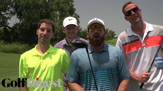 Dude Perfect Shows Us How to Play Wolf Golf Game  Golf Digest [upl. by Brindle891]