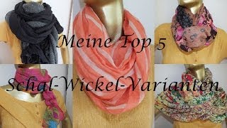 Schal binden  Meine Top 5 Wickel Varianten [upl. by Sebastiano]