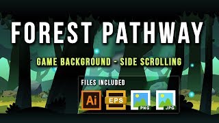 Game Background  Forest Pathway  Parallax Side Scroller [upl. by Lull]