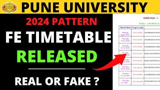 Sppu FE 2024 Pattern Endsem Timetable Released  SPPU FE Timetable Real or Fake [upl. by Edeline240]