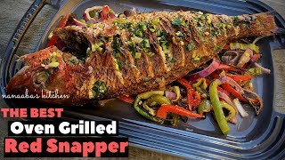 hOW TO MAKe The BeST OVen GRILLeD ReD SNAPPeR [upl. by Acinomed]