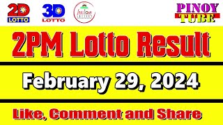 Lotto Result Today 2pm February 29 2024 Swertres Ez2 PCSO [upl. by Harihat562]