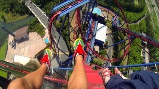 HUGE Vertical Drop  Diving Roller Coaster  POV  Happy Valley Shanghai  GoPro Hero3  HD 1080p [upl. by Erl]