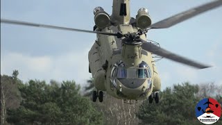 Fastrope exercise with RNLAF D485 Boeing CH47F Chinook at Arnhemse Heide [upl. by Yenffad511]