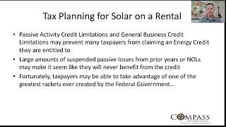 Solar on a Rental and Tax Credit Sales [upl. by Ferde938]