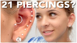 21 Piercings In ONE DAY INSANE [upl. by Anauqal]