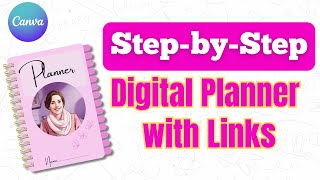 Stepbystep Canva Digital Planner Design [upl. by Nnaik]